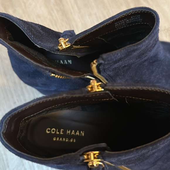 EUC Cole Haan Blue Suede Booties - Picture 4 of 5